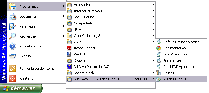 Sun Wireless ToolKit configuration