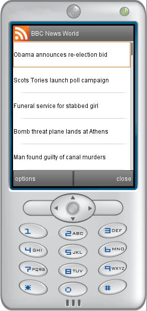 NewsReader Screenshot