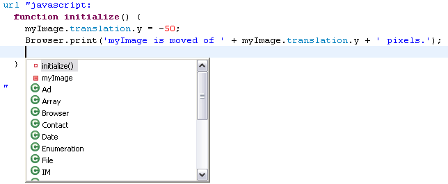 JavaScript functions typed